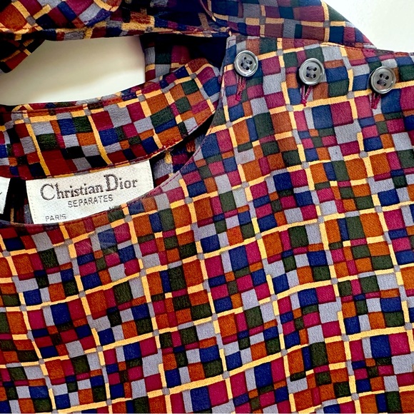 Dior Tops - Christian Dior Vintage Women’s Silk Blouse